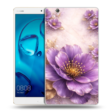 Силиконовый чехол на Huawei MediaPad M3 с принтом женский