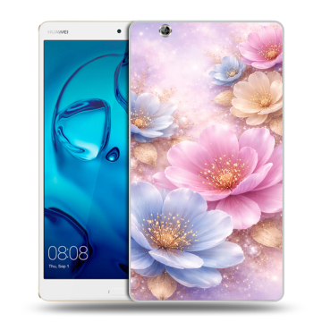 Силиконовый чехол на Huawei MediaPad M3 с принтом женский