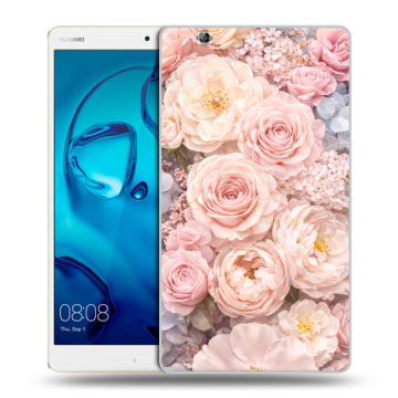 Силиконовый чехол на Huawei MediaPad M3 с принтом женский