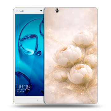 Силиконовый чехол на Huawei MediaPad M3 с принтом женский