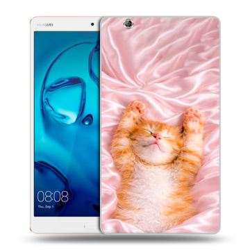 Силиконовый чехол на Huawei MediaPad M3 с принтом женский