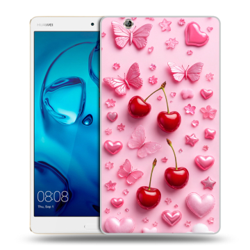 Силиконовый чехол на Huawei MediaPad M3 с принтом для девочек