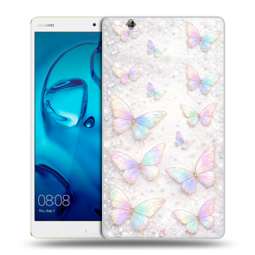 Силиконовый чехол на Huawei MediaPad M3 с принтом женский