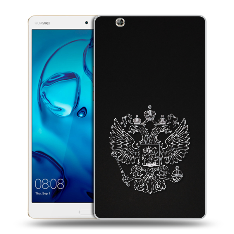 Силиконовый чехол на Huawei MediaPad M3 с принтом Герб России Силиконовый чехол на Huawei MediaPad M3 с принтом Герб России
