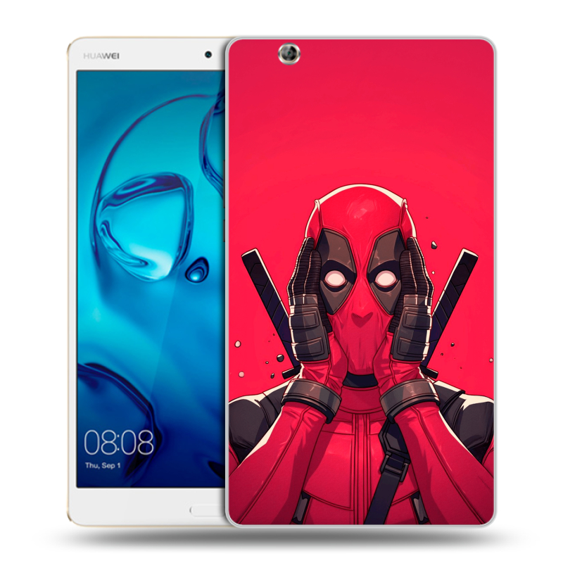 Силиконовый чехол на Huawei MediaPad M3 с принтом Дедпул Deadpool Силиконовый чехол на Huawei MediaPad M3 с принтом Дедпул Deadpool
