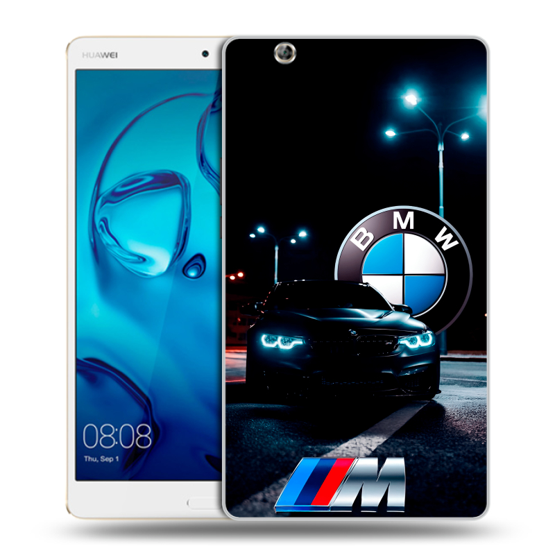 Силиконовый чехол на Huawei MediaPad M3 с принтом БМВ BMW Силиконовый чехол на Huawei MediaPad M3 с принтом БМВ BMW