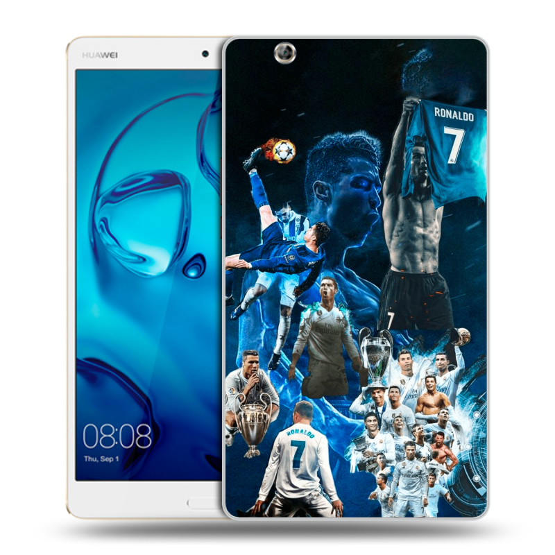 Силиконовый чехол на Huawei MediaPad M3 с принтом Реал Роналдо Силиконовый чехол на Huawei MediaPad M3 с принтом Реал Роналдо