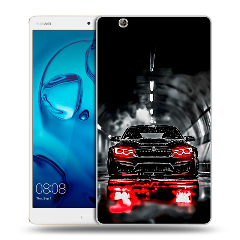 Силиконовый чехол на Huawei MediaPad M3 с принтом BMW БМВ Силиконовый чехол на Huawei MediaPad M3 с принтом BMW БМВ