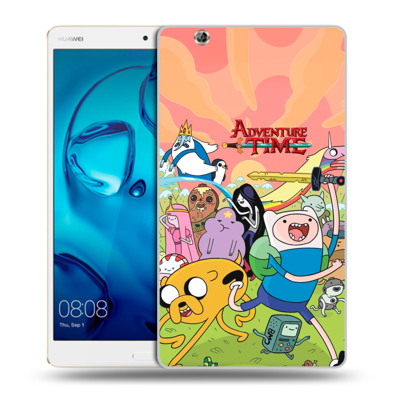 Силиконовый чехол на Huawei MediaPad M3 с принтом Adventure time Время приключений Силиконовый чехол на Huawei MediaPad M3 с принтом Adventure time Время приключений