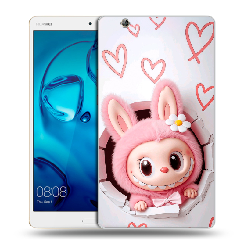 Силиконовый чехол на Huawei MediaPad M3 с принтом Labubu Лабубу Силиконовый чехол на Huawei MediaPad M3 с принтом Labubu Лабубу