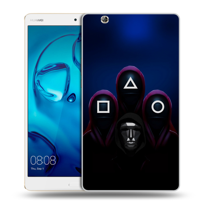 Силиконовый чехол на Huawei MediaPad M3 с принтом Игра Кальмара Силиконовый чехол на Huawei MediaPad M3 с принтом Игра Кальмара