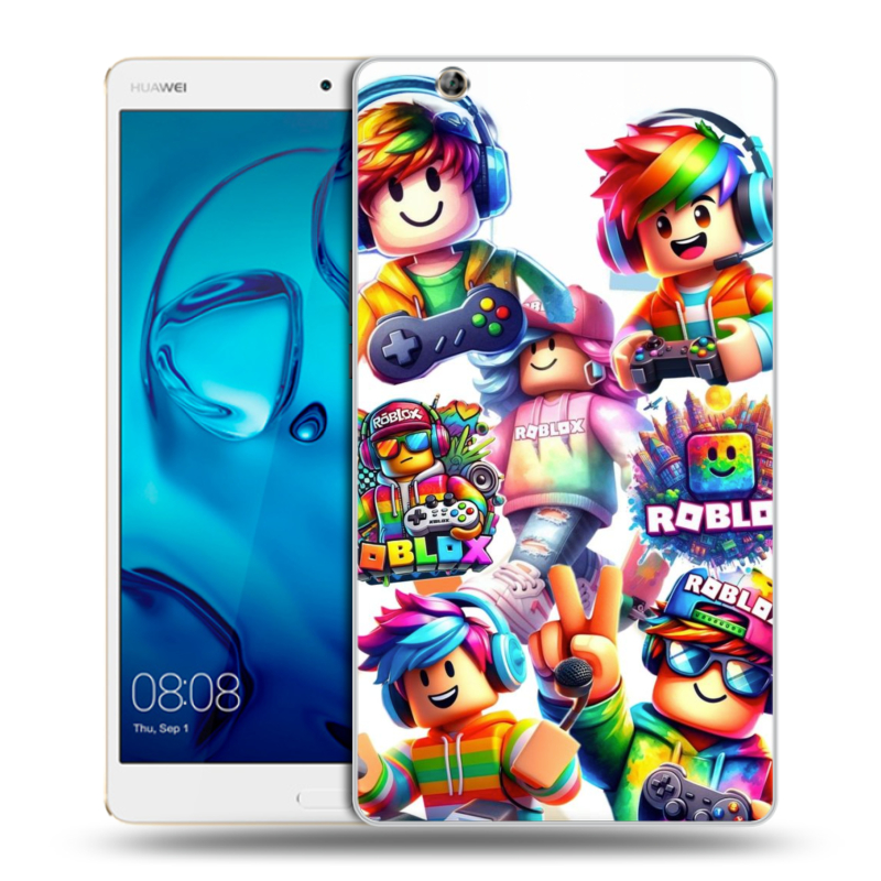 Силиконовый чехол на Huawei MediaPad M3 с принтом Roblox Роблокс Силиконовый чехол на Huawei MediaPad M3 с принтом Roblox Роблокс