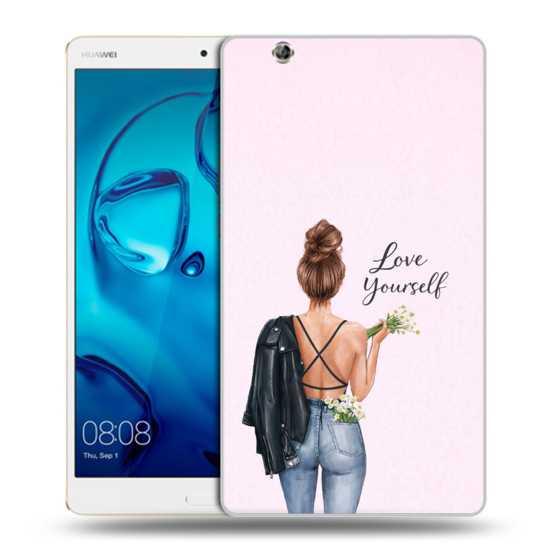 Силиконовый чехол на планшета Huawei MediaPad M3 с принтом женский Силиконовый чехол на планшета Huawei MediaPad M3 с принтом женский