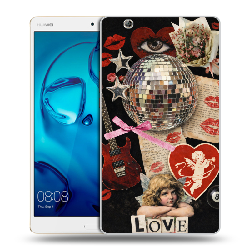 Силиконовый чехол на Huawei MediaPad M3 с принтом для девочек Силиконовый чехол на Huawei MediaPad M3 с принтом для девочек