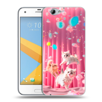 Пластиковый чехол на HTC One A9S с принтом милые котики