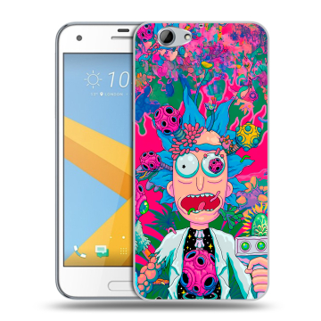 Пластиковый чехол на HTC One A9S с принтом Рик и Морти Rick Morty
