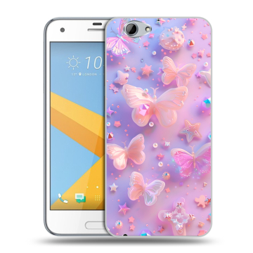 Пластиковый чехол на HTC One A9S с принтом Бабочки Пластиковый чехол на HTC One A9S с принтом Бабочки