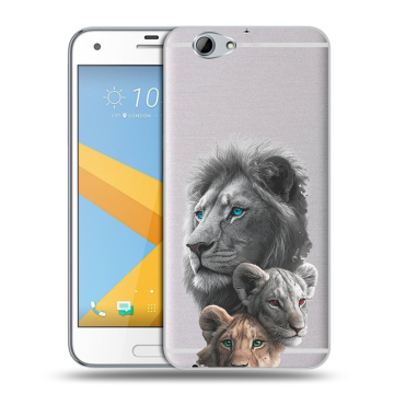 Пластиковый чехол на HTC One A9S с принтом Львы