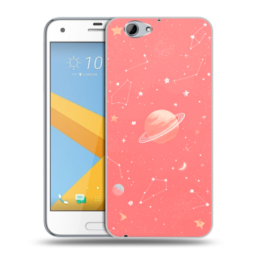 Пластиковый чехол на HTC One A9S с принтом Розовый космос