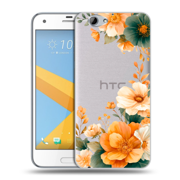 Пластиковый чехол на HTC One A9S с принтом Цветы принт