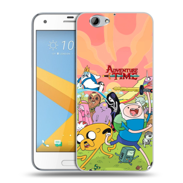 Пластиковый чехол на HTC One A9S с принтом Adventure time Время приключений