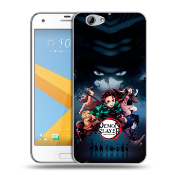 Пластиковый чехол на HTC One A9S с принтом Demon Slayer Клинок рассекающий демонов
