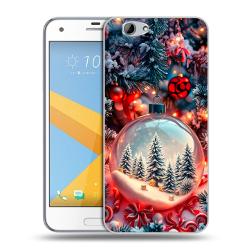 Пластиковый чехол на HTC One A9S с принтом Новый год