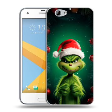Пластиковый чехол на HTC One A9S с принтом Гринч Новый год Рождество