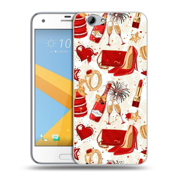 Пластиковый чехол на HTC One A9S с принтом Новый год