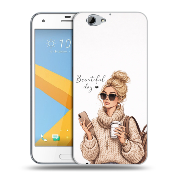 Пластиковый чехол на HTC One A9S с принтом женский Пластиковый чехол на HTC One A9S с принтом женский