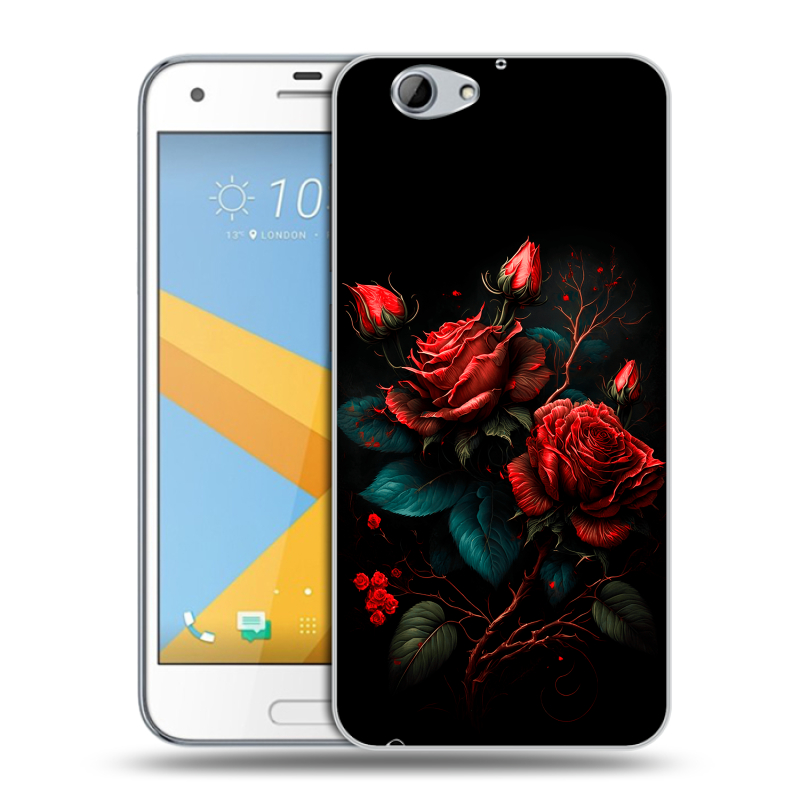 Пластиковый чехол на HTC One A9S с принтом Розы красные Пластиковый чехол на HTC One A9S с принтом Розы красные
