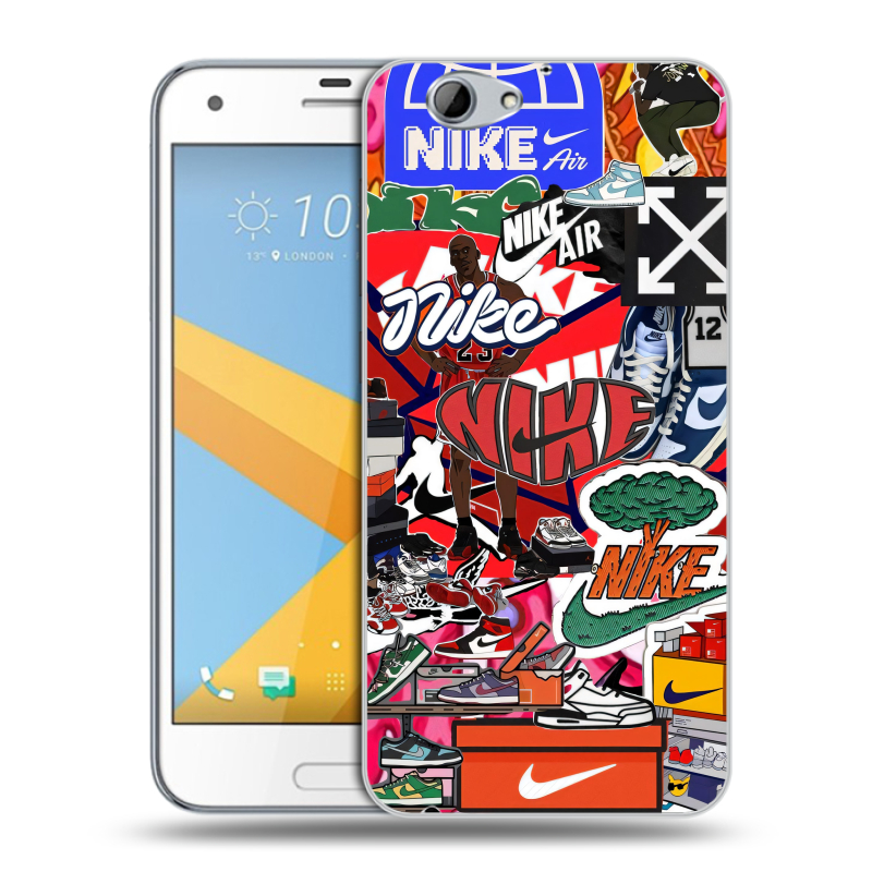 Пластиковый чехол на HTC One A9S с принтом Найк Nike яркий Пластиковый чехол на HTC One A9S с принтом Найк Nike яркий