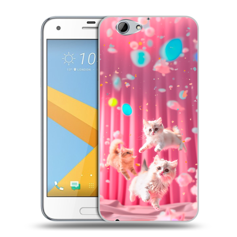 Пластиковый чехол на HTC One A9S с принтом милые котики Пластиковый чехол на HTC One A9S с принтом милые котики