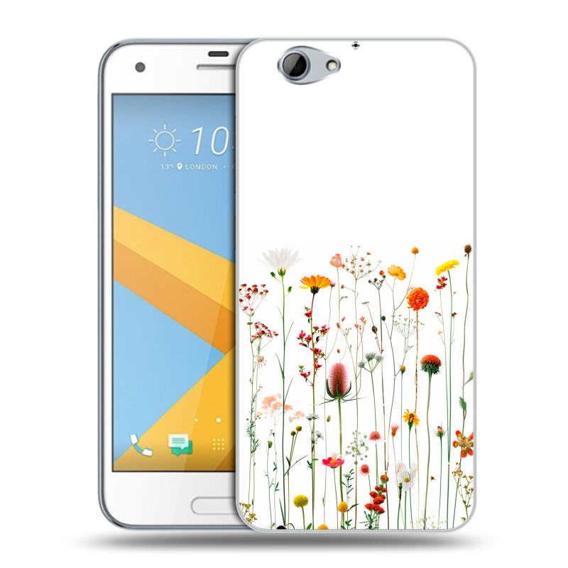 Пластиковый чехол на HTC One A9S с принтом цветы Пластиковый чехол на HTC One A9S с принтом цветы
