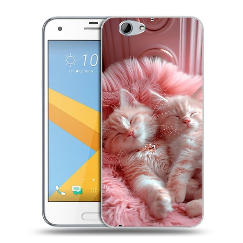 Пластиковый чехол на HTC One A9S с принтом котята котики Пластиковый чехол на HTC One A9S с принтом котята котики
