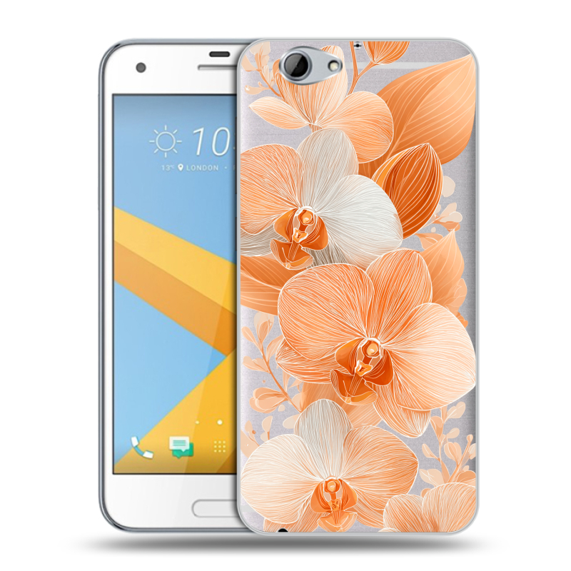 Пластиковый чехол на HTC One A9S с принтом Бежевые цветы Пластиковый чехол на HTC One A9S с принтом Бежевые цветы