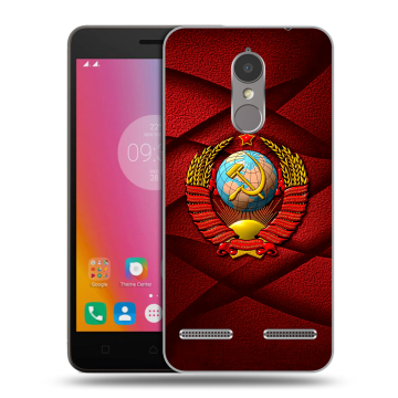 Силиконовый чехол на Lenovo K6 с принтом Герб СССР Силиконовый чехол на Lenovo K6 с принтом Герб СССР