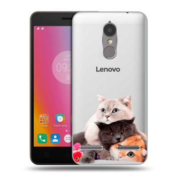 Силиконовый чехол на Lenovo K6 с принтом Кошки Силиконовый чехол на Lenovo K6 с принтом Кошки