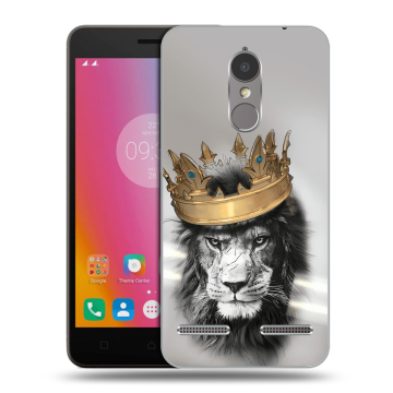 Силиконовый чехол на Lenovo K6 с принтом Лев с короной Силиконовый чехол на Lenovo K6 с принтом Лев с короной