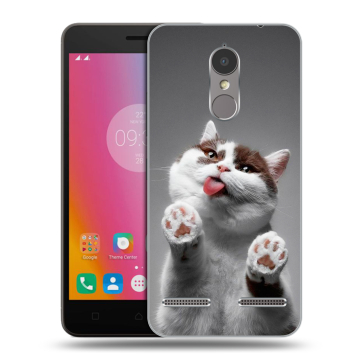 Силиконовый чехол на Lenovo K6 с принтом Коты Силиконовый чехол на Lenovo K6 с принтом Коты