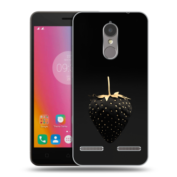 Силиконовый чехол на Lenovo K6 с принтом Черная клубника Силиконовый чехол на Lenovo K6 с принтом Черная клубника