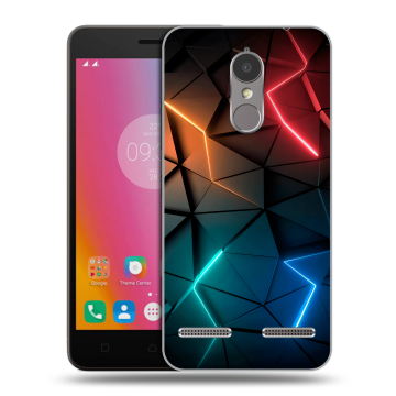 Силиконовый чехол на Lenovo K6 с принтом Абстракция неон Силиконовый чехол на Lenovo K6 с принтом Абстракция неон