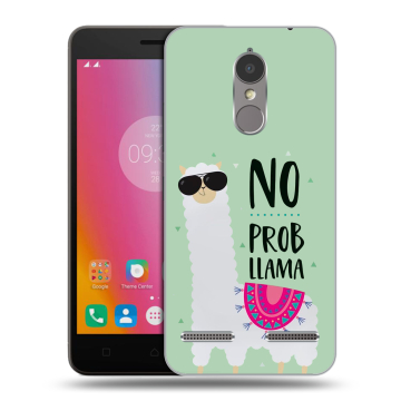 Силиконовый чехол на Lenovo K6 с принтом Лама Силиконовый чехол на Lenovo K6 с принтом Лама