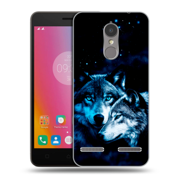 Силиконовый чехол на Lenovo K6 с принтом Волки Силиконовый чехол на Lenovo K6 с принтом Волки
