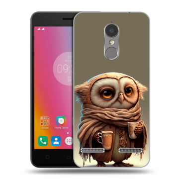 Силиконовый чехол на Lenovo K6 с принтом Сова Силиконовый чехол на Lenovo K6 с принтом Сова