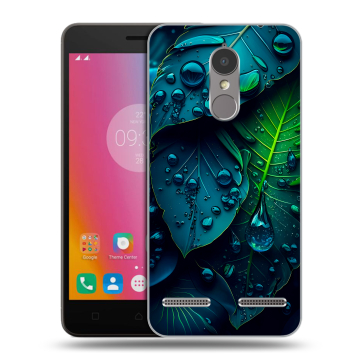 Силиконовый чехол на Lenovo K6 с принтом Листья Силиконовый чехол на Lenovo K6 с принтом Листья