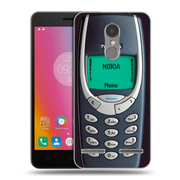 Силиконовый чехол на Lenovo K6 с принтом Старый телефон Силиконовый чехол на Lenovo K6 с принтом Старый телефон