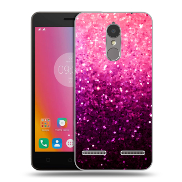 Силиконовый чехол на Lenovo K6 с принтом Блестки Силиконовый чехол на Lenovo K6 с принтом Блестки