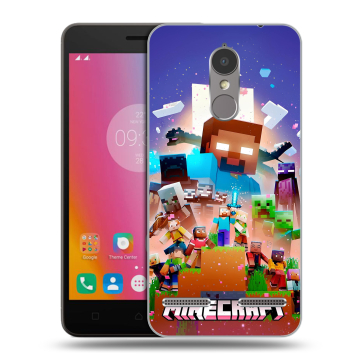 Силиконовый чехол на Lenovo K6 с принтом Майнкрафт Minecraft Силиконовый чехол на Lenovo K6 с принтом Майнкрафт Minecraft