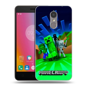 Силиконовый чехол на Lenovo K6 с принтом Майнкрафт Силиконовый чехол на Lenovo K6 с принтом Майнкрафт